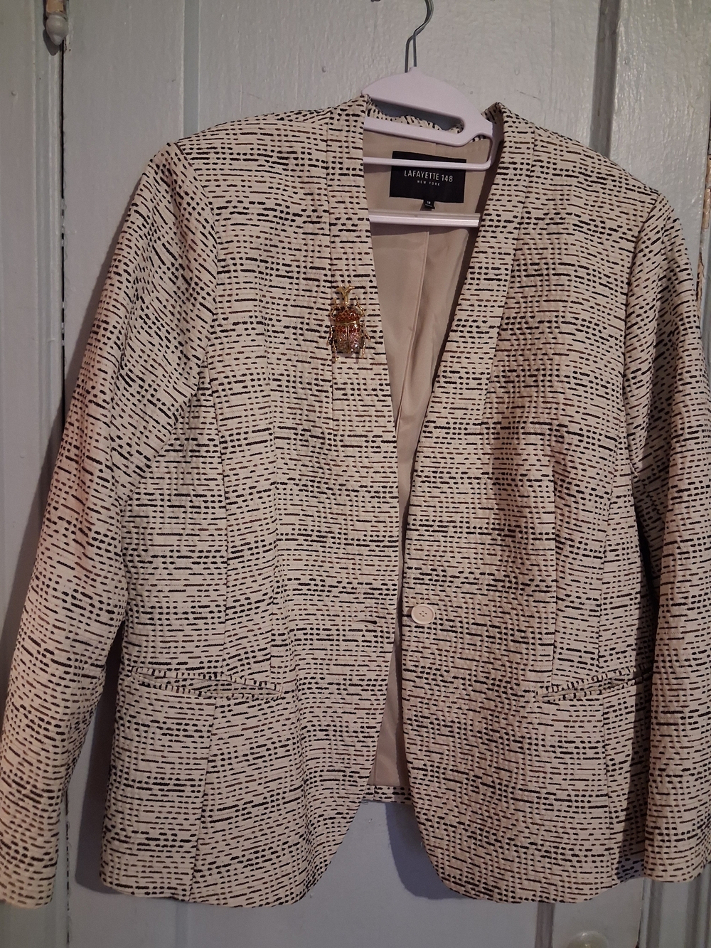 Lafayette Cream-Multi Patterned Blazer
